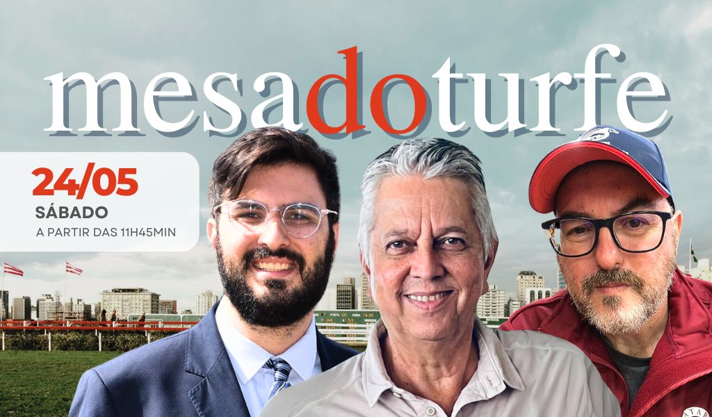 Neste sábado (24) tem Mesa do Turfe com Jair Balla, Enrico Jarussi e Ricardo Ravagnani, a partir das 11h45min Neste sábado (24) tem Mesa do Turfe com Jair Balla, Enrico Jarussi e Ricardo Ravagnani, a partir das 11h45min
